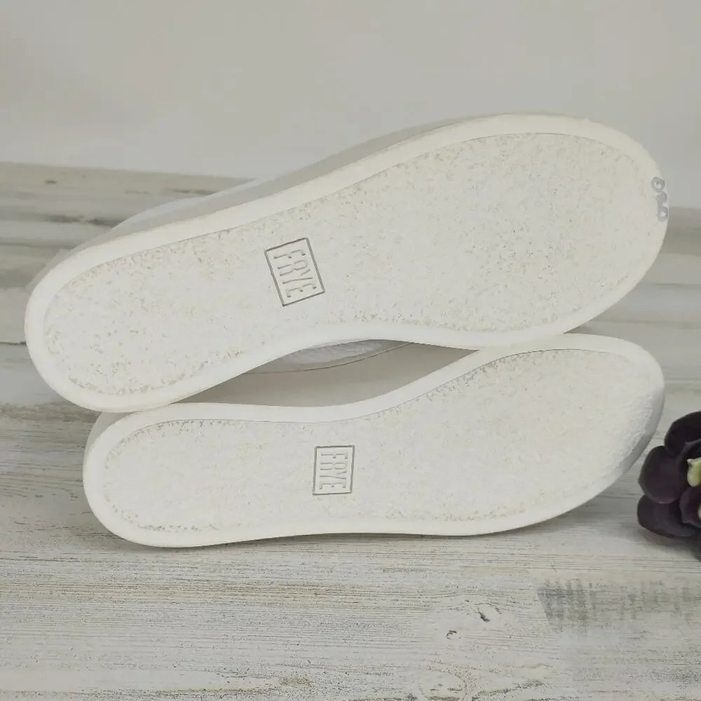 Frye Lena New White Leather Booties High Tops Sneakers Size 6